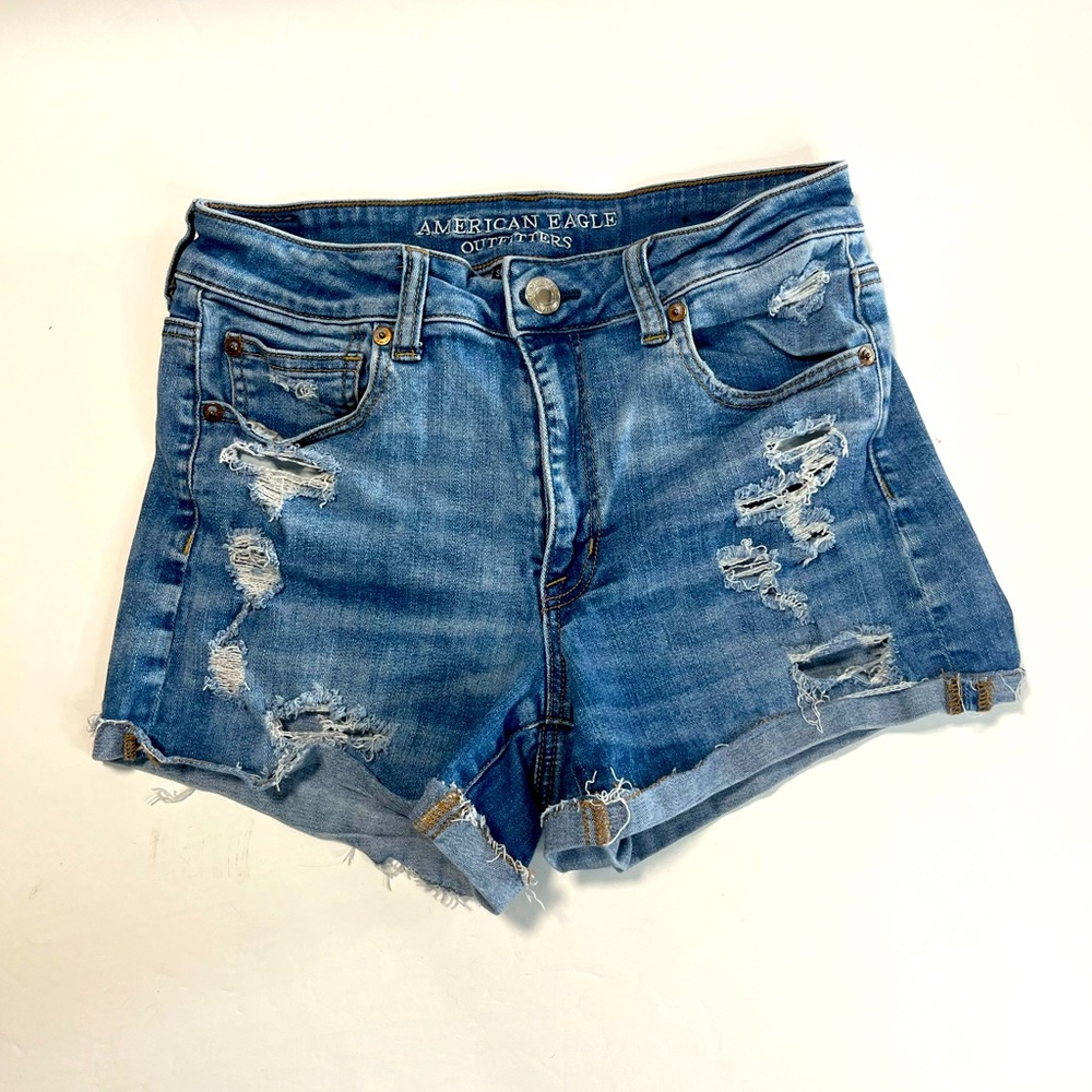 4/$25 American Eagle Stretch Denim Shorts Size 10